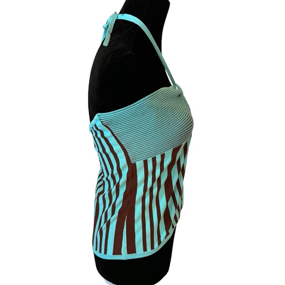 🎁 Metric Stripe Knit Halter Top - Picture 5 of 6